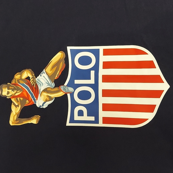 🚫SOLD🚫 Polo Ralph Lauren Polo K Swiss Shield Stadium Hurdle T-Shirt Size XXL - Picture 2 of 9
